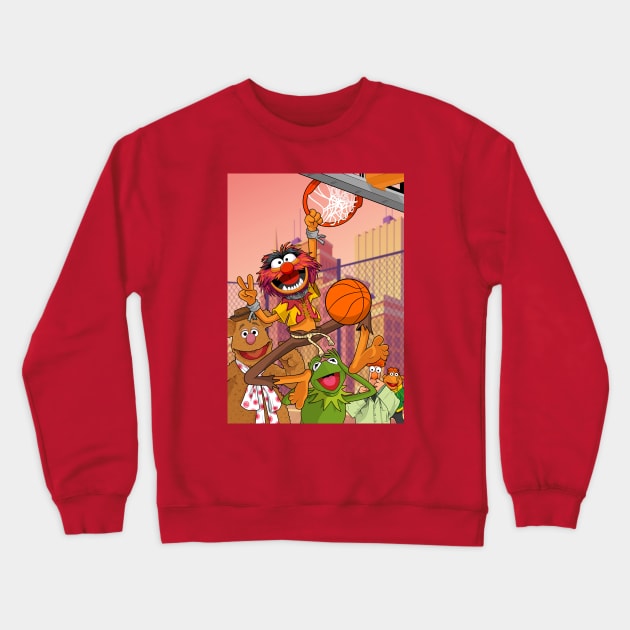 Animal on the Court Crewneck Sweatshirt by dbl_drbbl